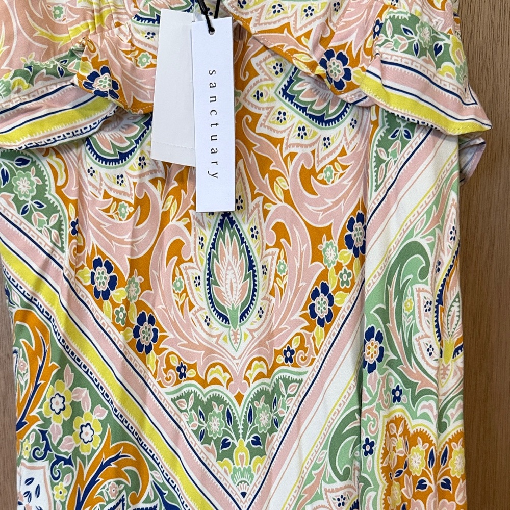 Sanctuary Multicolor Paisley Dress NWT - Picture 4 of 6
